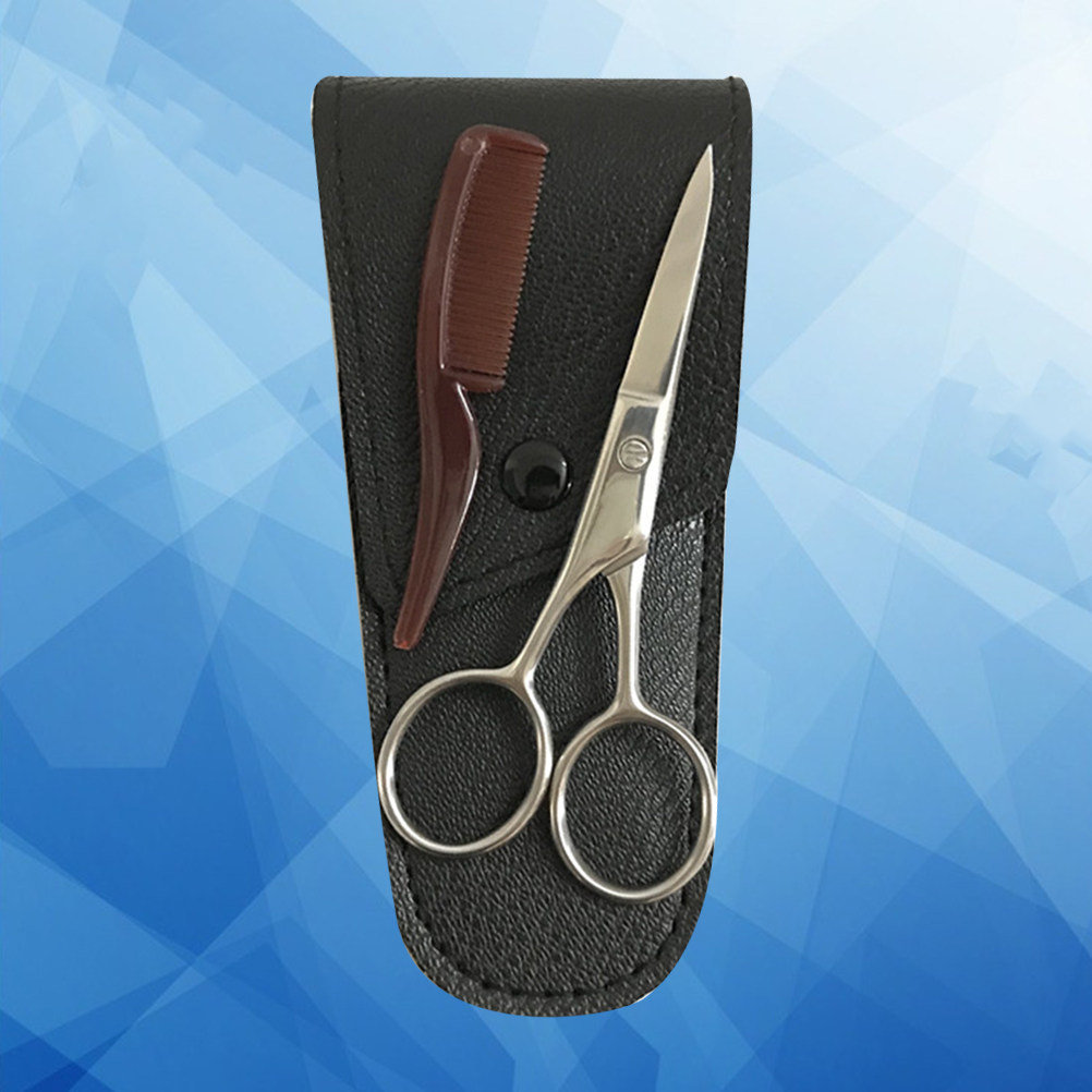 Grooming Men'S Eyebrows - 1Set Gunting Jenggot Ergonomis dari Baja
