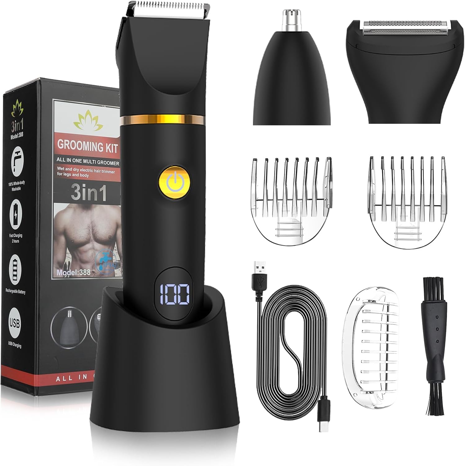 Men'S Grooming Hair And Body Wash - Pemangkas Bulu Tubuh untuk Pria Wanita,