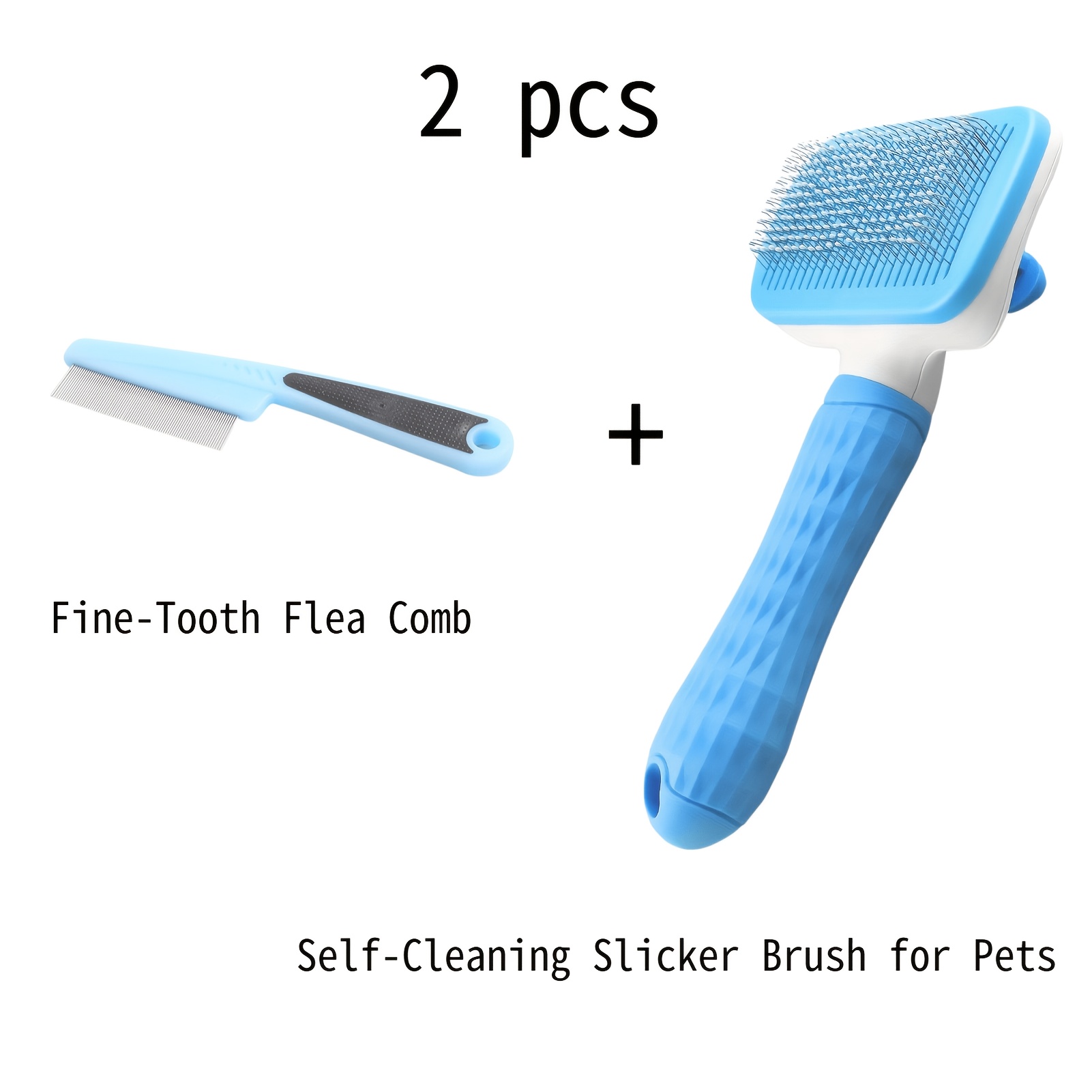 Comb Fine Tooth - 2pcs Set Alat Perawatan Hewan Peliharaan,