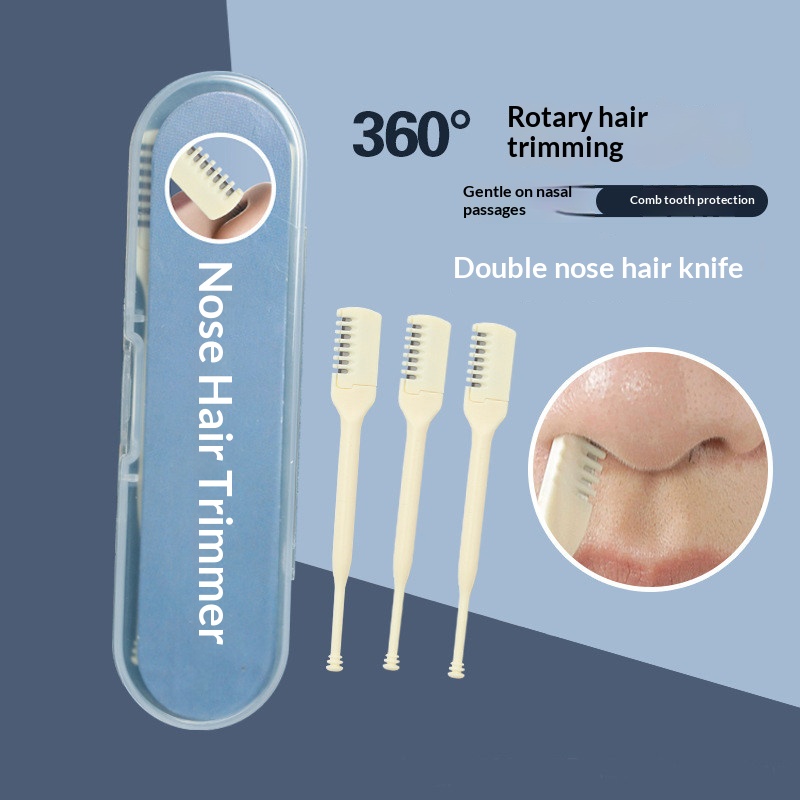 Men'S Grooming Nose Hair Trimmer - Pemangkas Bulu Hidung Manual Dua Sisi