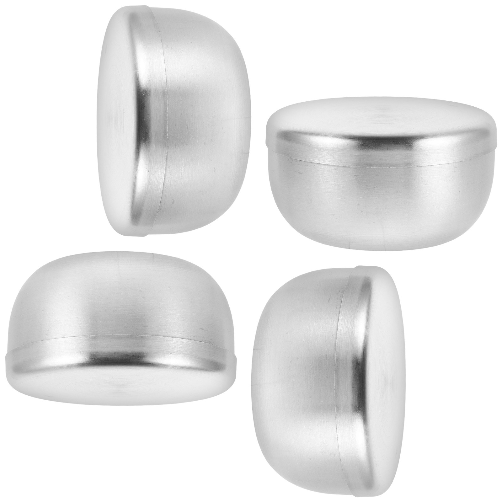 Shaving Bowl Soap - 4Pcs Mangkuk Sabun Cukur Bulat Stainless