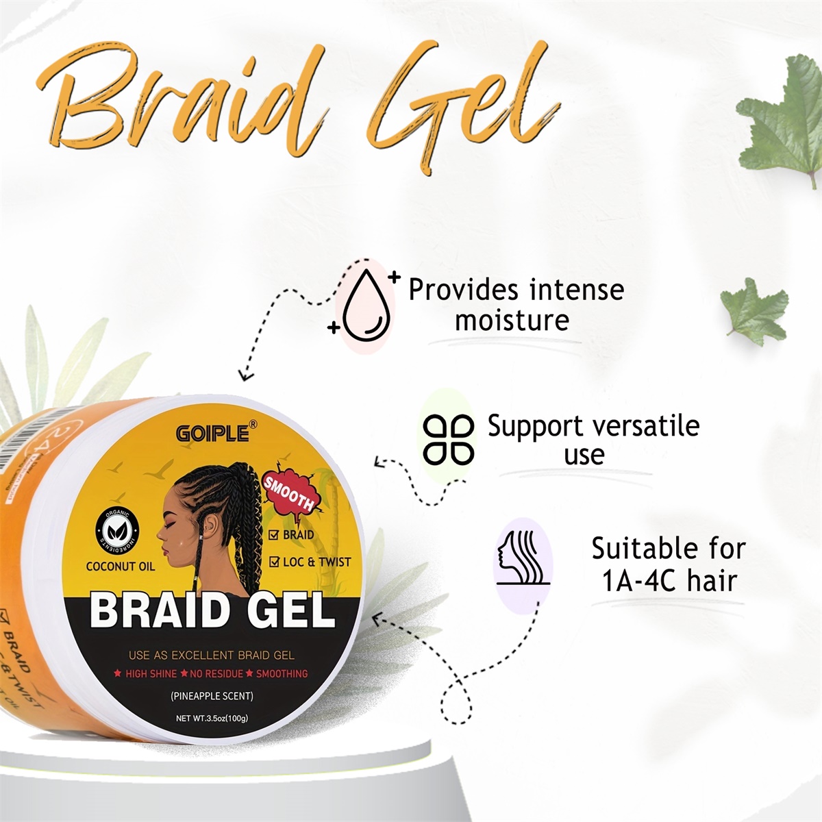 Gel Kepang Rambut High-Shine C - Men'S Grooming Gel ulasan dan harga