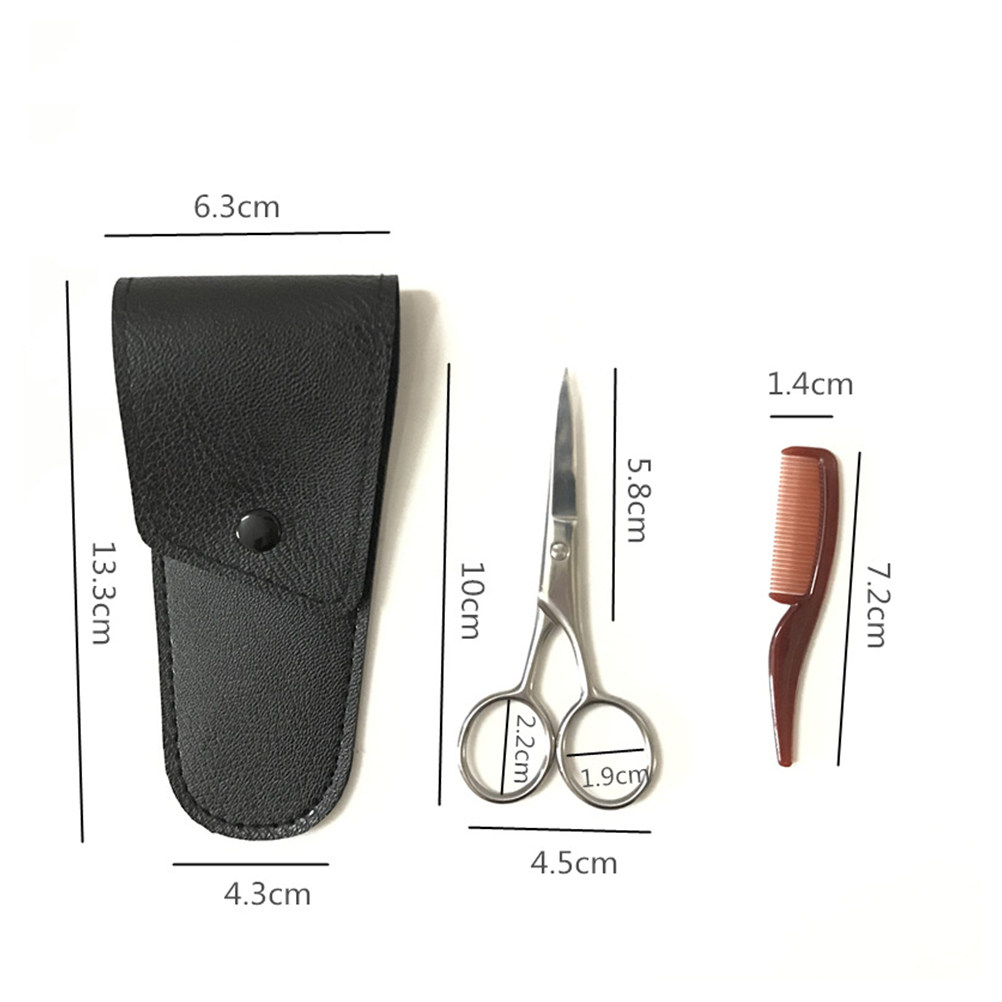 1Set Gunting Jenggot Ergonomis - Grooming Men'S Eyebrows ulasan dan harga