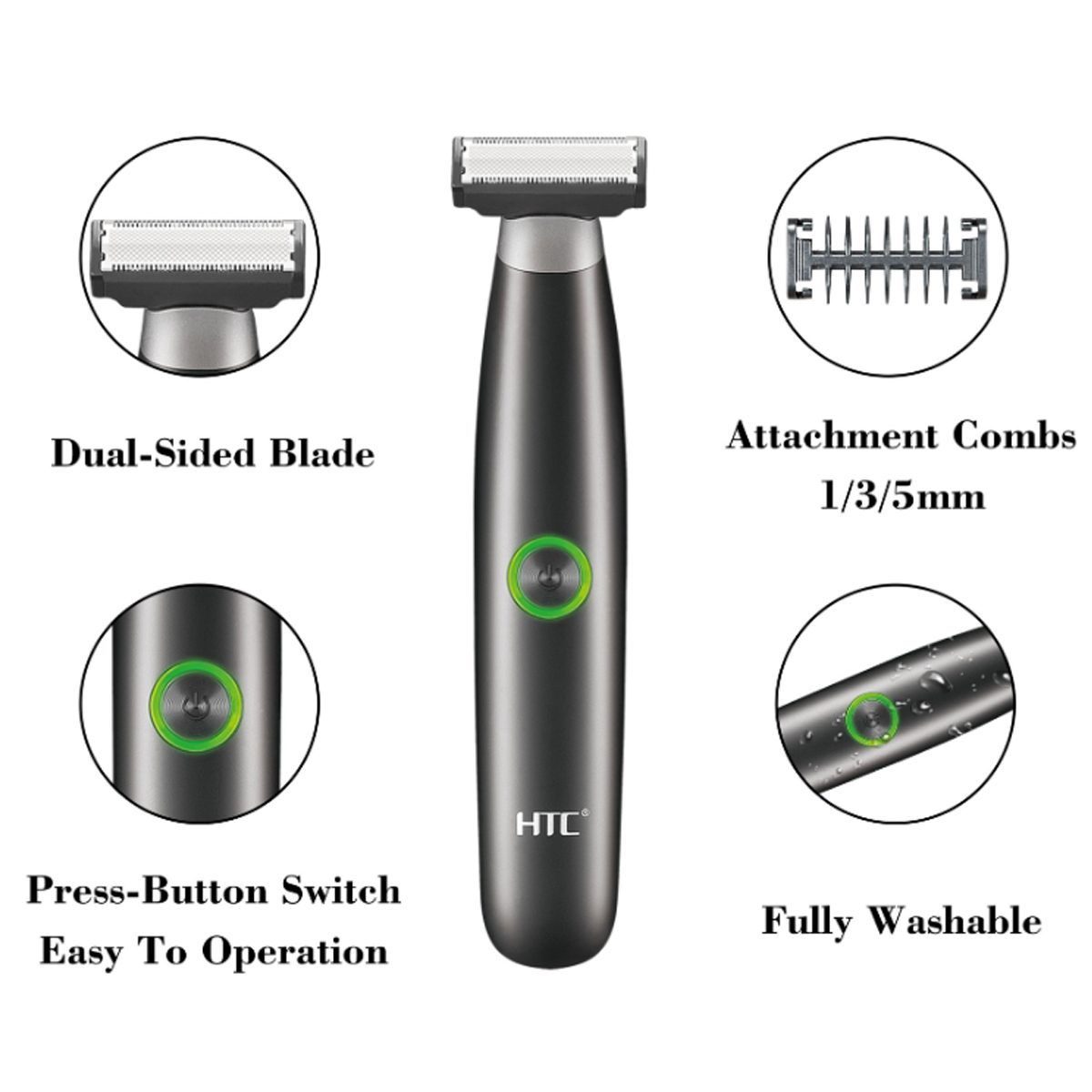 HTC alat cukur rambut selangka - Men'S Grooming Hair And Body Wash ulasan dan harga