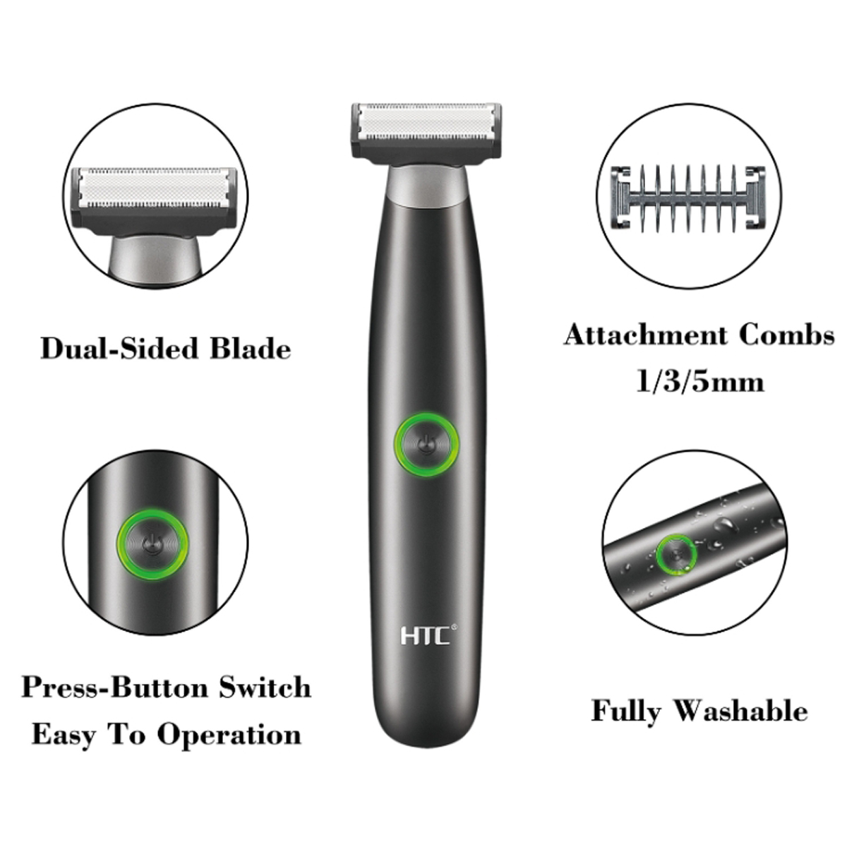 HTC alat cukur rambut selangka - Men'S Grooming Hair And Body Wash ulasan dan harga