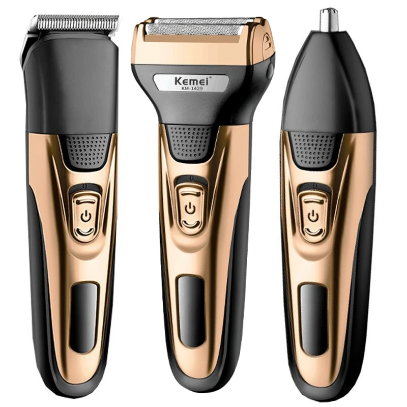 KEMEI 3IN1 GROOMING KIT ALAT C - Men'S Grooming Hair And Body Wash ulasan dan harga