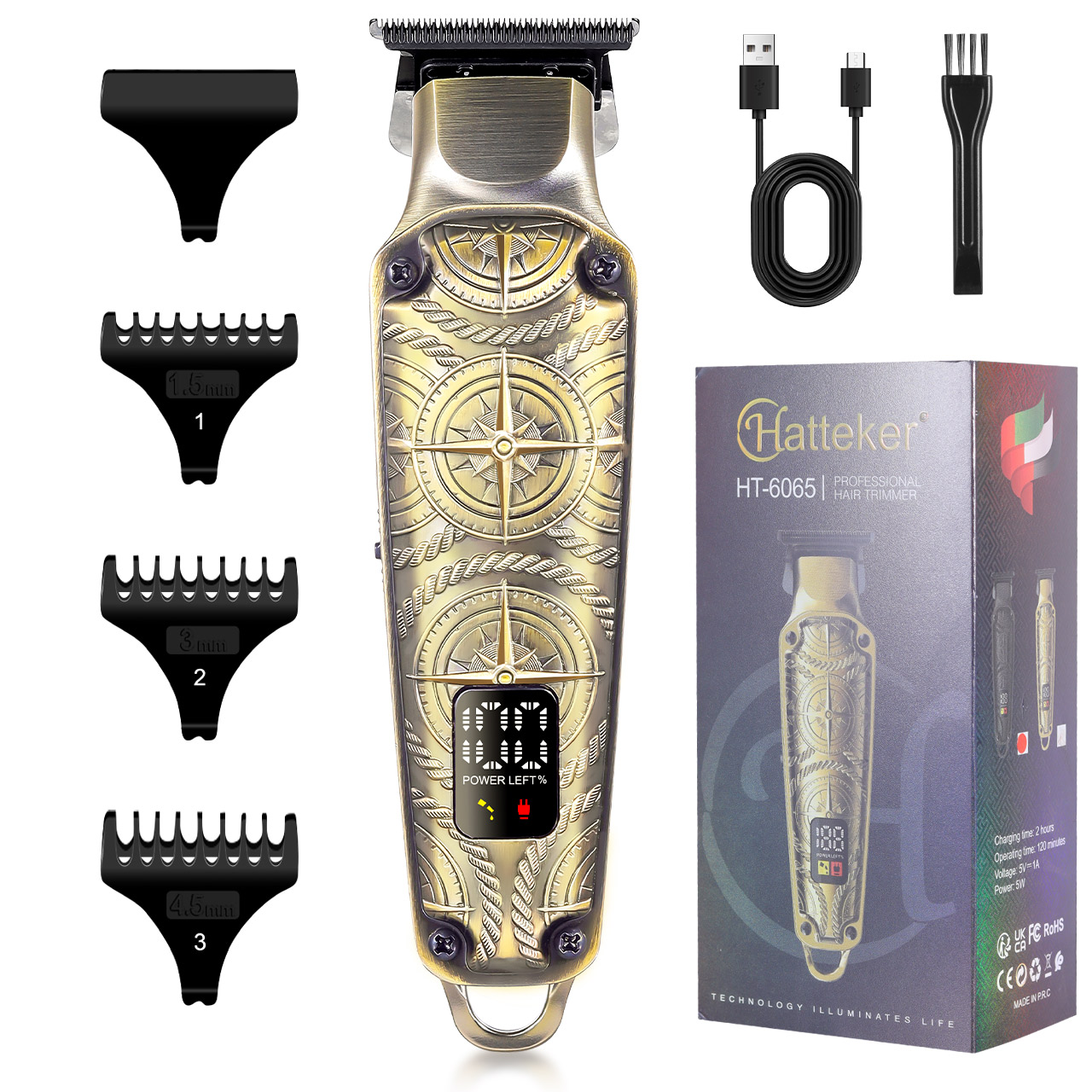 Hatteker Retro Hair Trimmer un - Men'S Grooming Hair And Body Wash ulasan dan harga