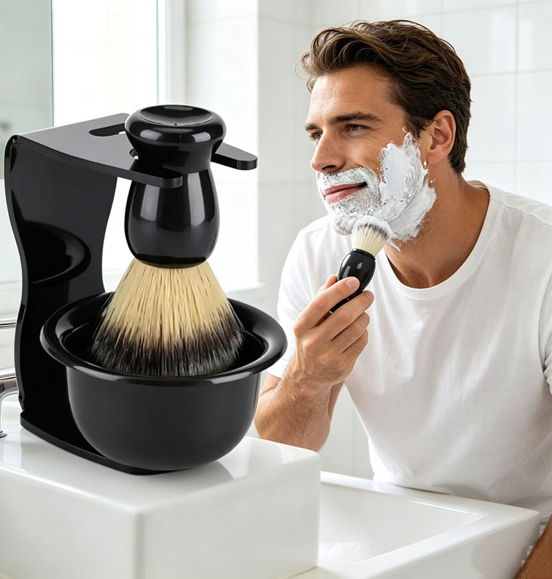 Set Kuas Cukur dengan Stand 3- - Shaving Bowl Soap ulasan dan harga