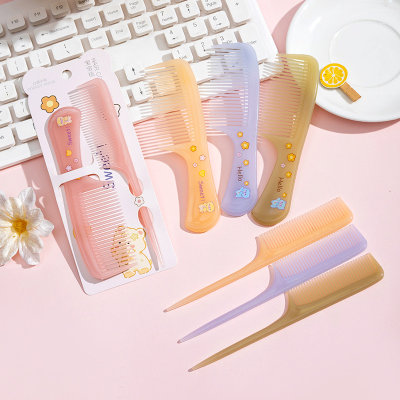 2 Buah Sisir Kartun Lucu Set D - Comb Fine Tooth ulasan dan harga